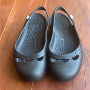 Crocs Slip-On Black Sandals Women’s Size 11